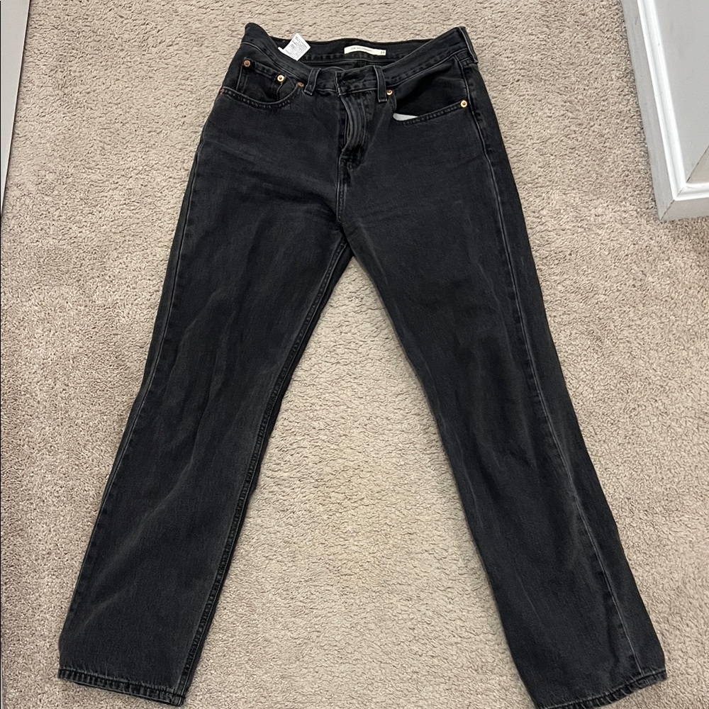 Levi's Black Straight Leg Jeans for Women